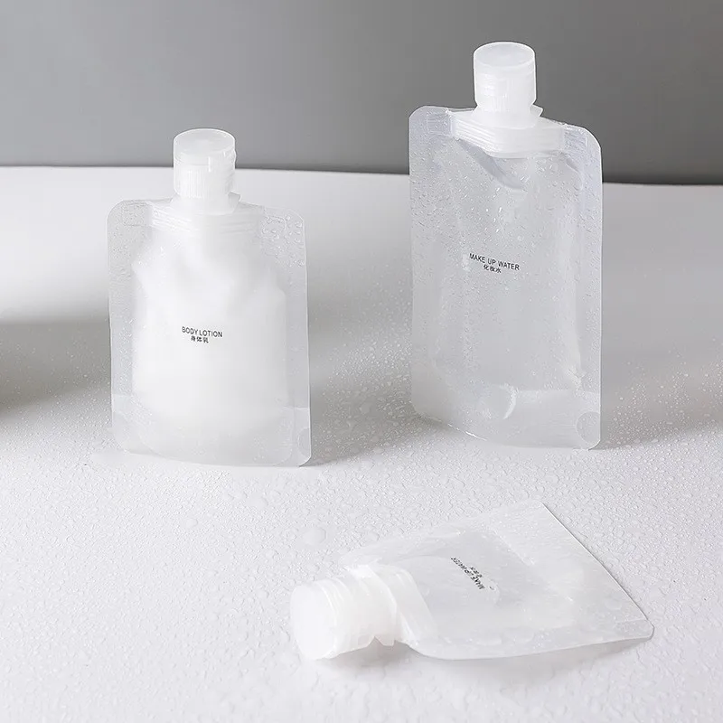 Saco de recarga de viagem para cosméticos, loção, gel de banho, shampooTrip portátil pequeno limpador facial, garrafa de recarga descartável # 3072