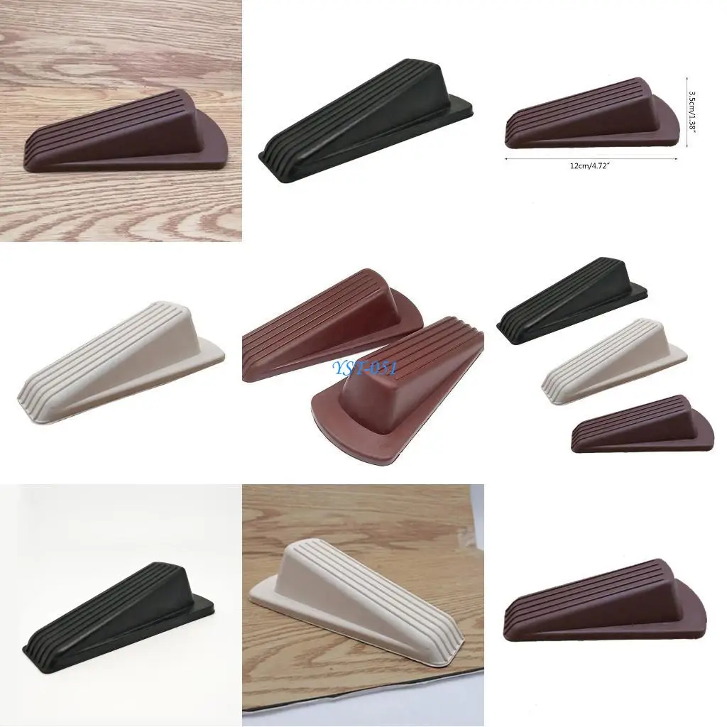 سدادات باب E15A للأرضيات المطاطية توقف الباب إسفين فجوات الباب تمنع قفل الباب القوي القابل للتكديس على الأرض