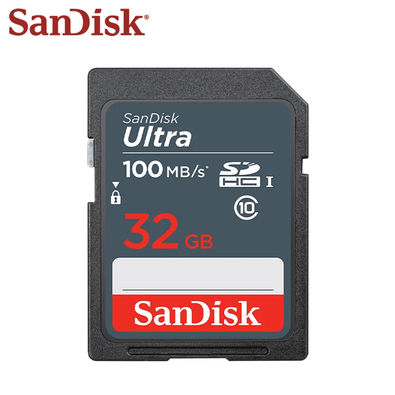 SanDisk Ultra SD Card 16GB 32GB 64GB 128GB UHS-I C10 SDHC SDXC Memory Card Up To 100MB/s For DSLR Digital Camera Full HD Video