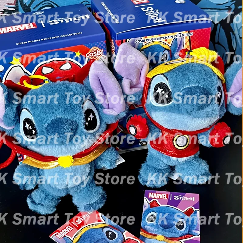 新しいホットトイズコスベイビースティッチマーベルブラインドボックスキャプテンアメリカスパイダーマンコスビコレクタブルビニールフィギュアかわいいサプライズギフトおもちゃ