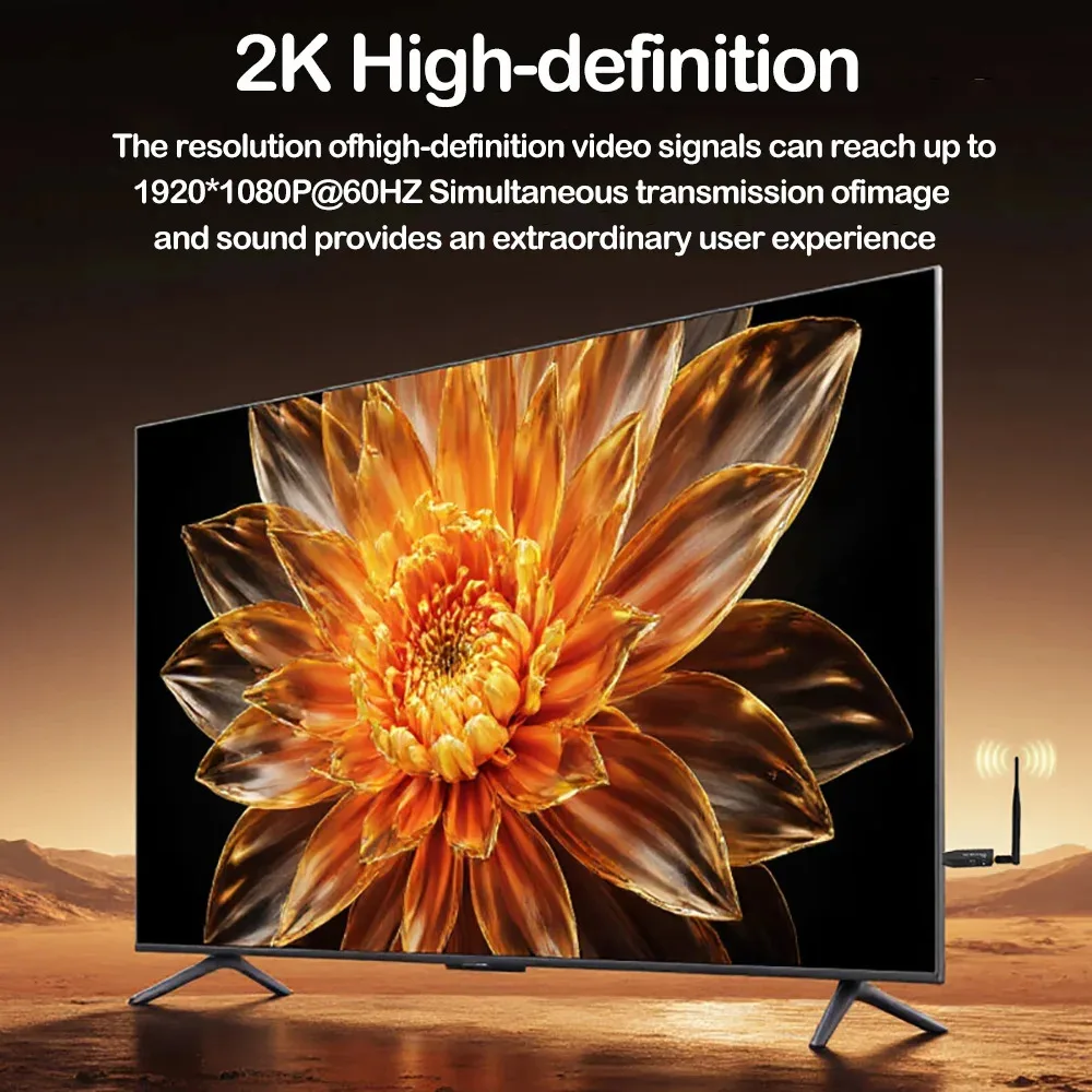 50m 5G Wireless HDMI Extender Video Transmitter Receiver 1x4 Display Adapter for TV Box Camera Laptop PC To TV Monitor Projector