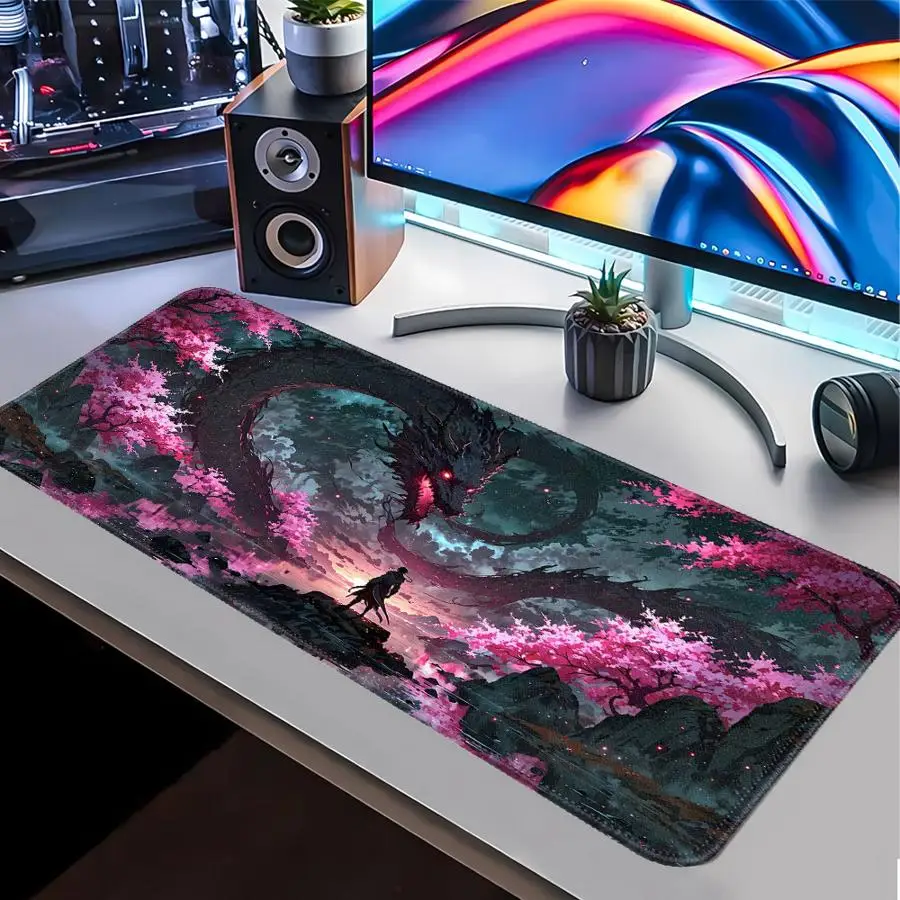 Dragon Cherry Blossom Mouse Pad Game Console Pad Computer Laptop Pad Desk accessories Keyboard Mouse Pad office Pad XXL Anti