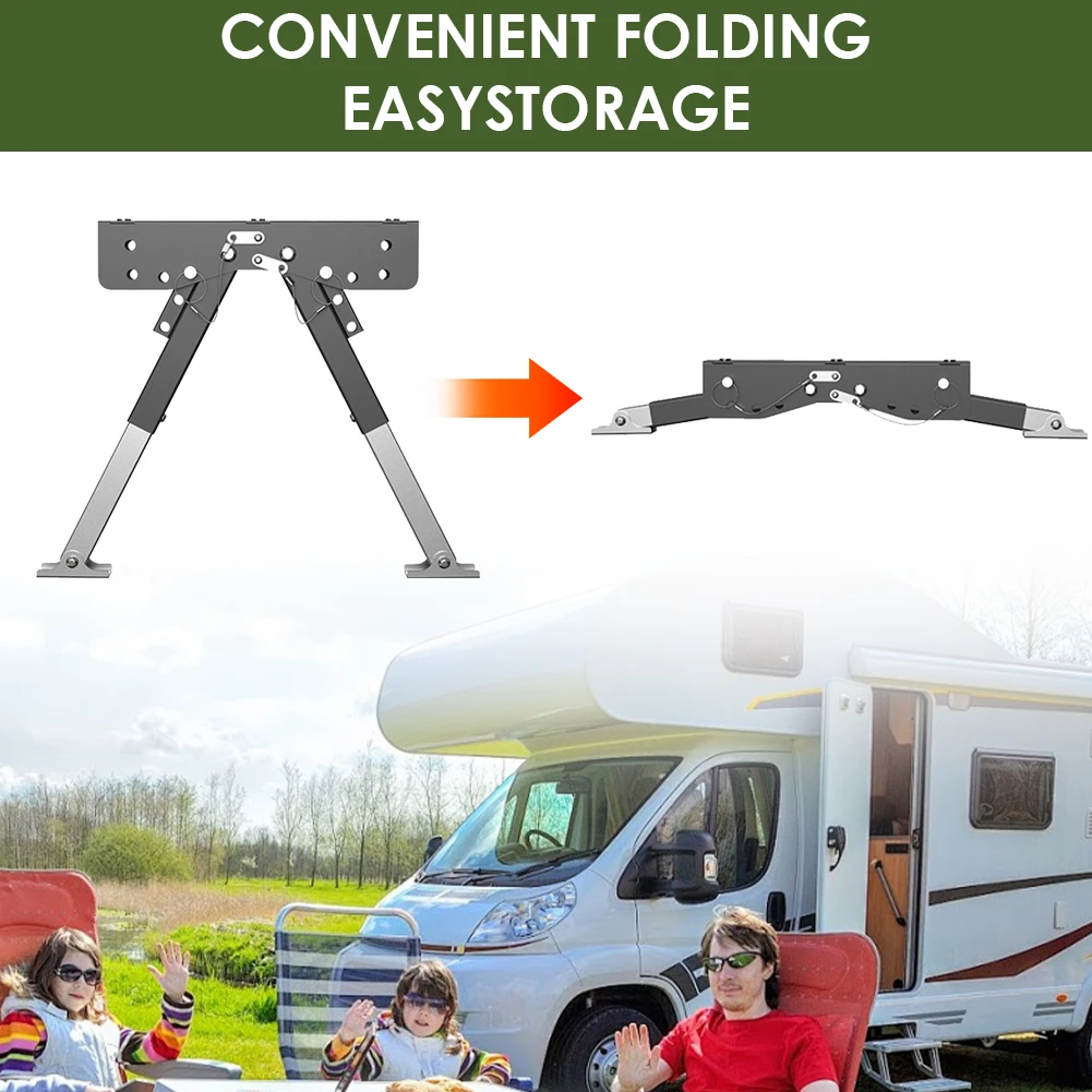 

RV Foot Stabilizer Multi-Purpose Folding Step Stabilizer Heavy Duty RV Support Legs for Easy Installation & Enhanced Stability