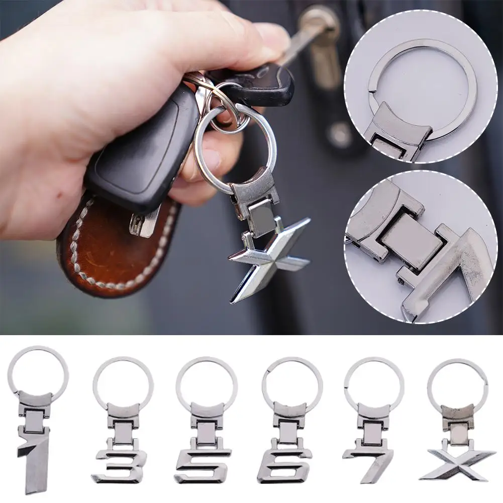 Fit For BMW 1 3 5 6 7 8 X Series Car Logo Alloy Key Chain Keyring Key Holder Universal Car Accessories C4F8