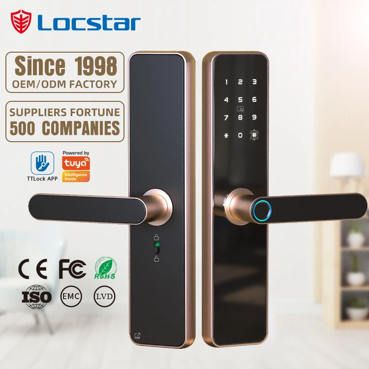 Secure Free Shipping Airbnb Home Seradura Digital Gold Smart Door Lock Works with Alexa for Apartment Buildings