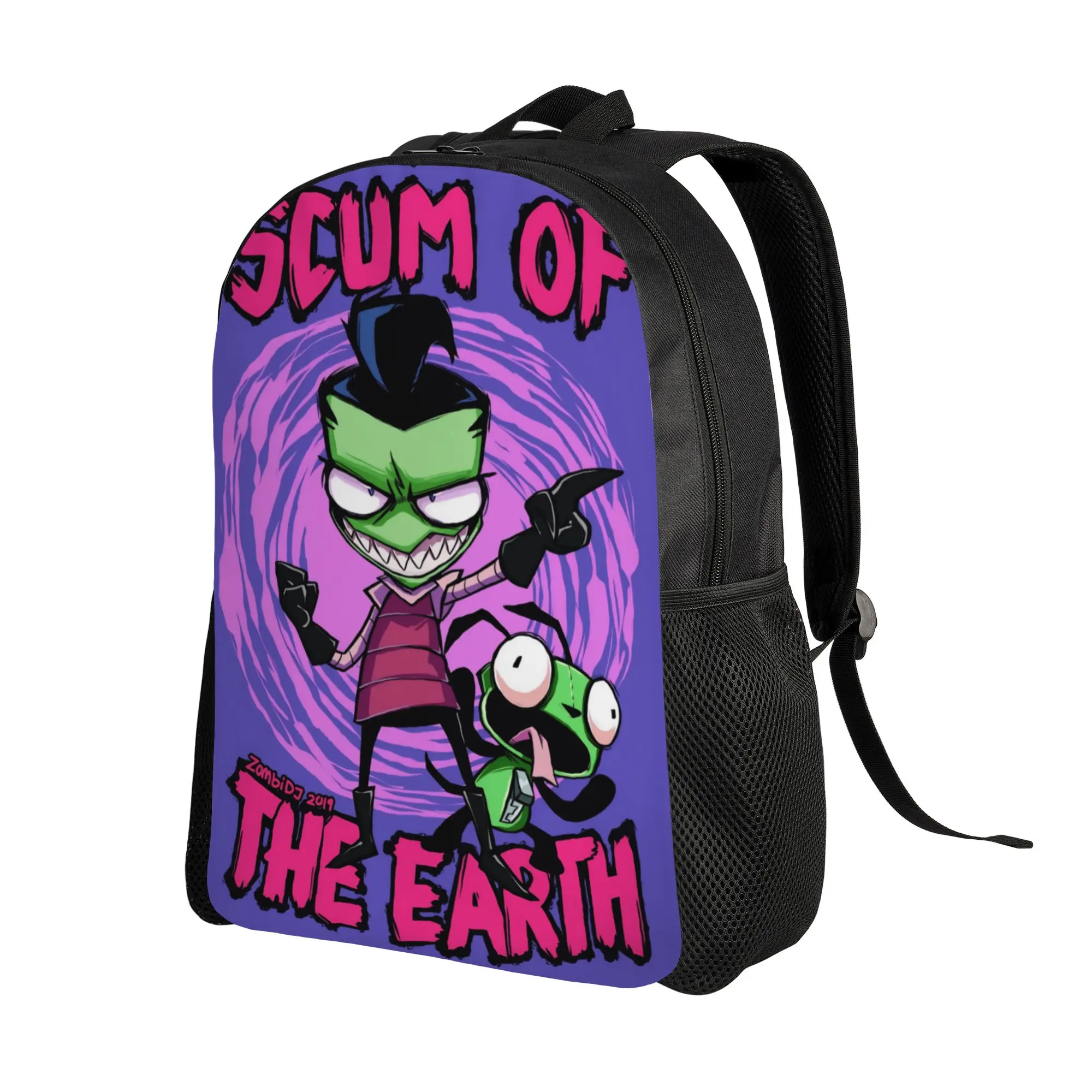 Invaders Zims  Backpack  College Backpacks Student Unisex Casual High School Bags Colorful Durable Rucksack