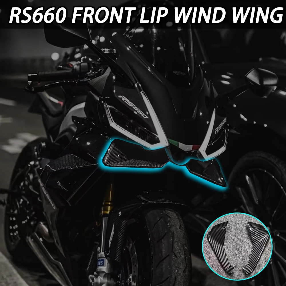

For Aprilia RS660 2020 2021 2022 2023 RS 660 Motorcycle Front Lip Wind Wing Cover Cone Aerodynamics Fairing Winglets
