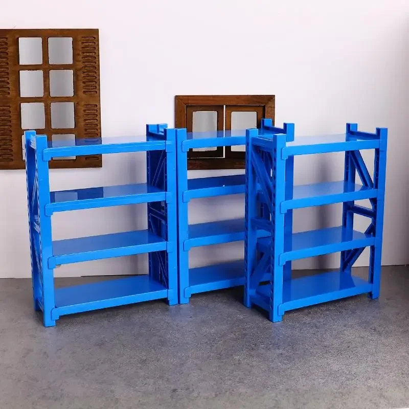 1/12 Dollhouse Simulation Storage Shelves Warehouse Racks Model Dollhouse Mini Furniture Decoration Dolls House Accessories