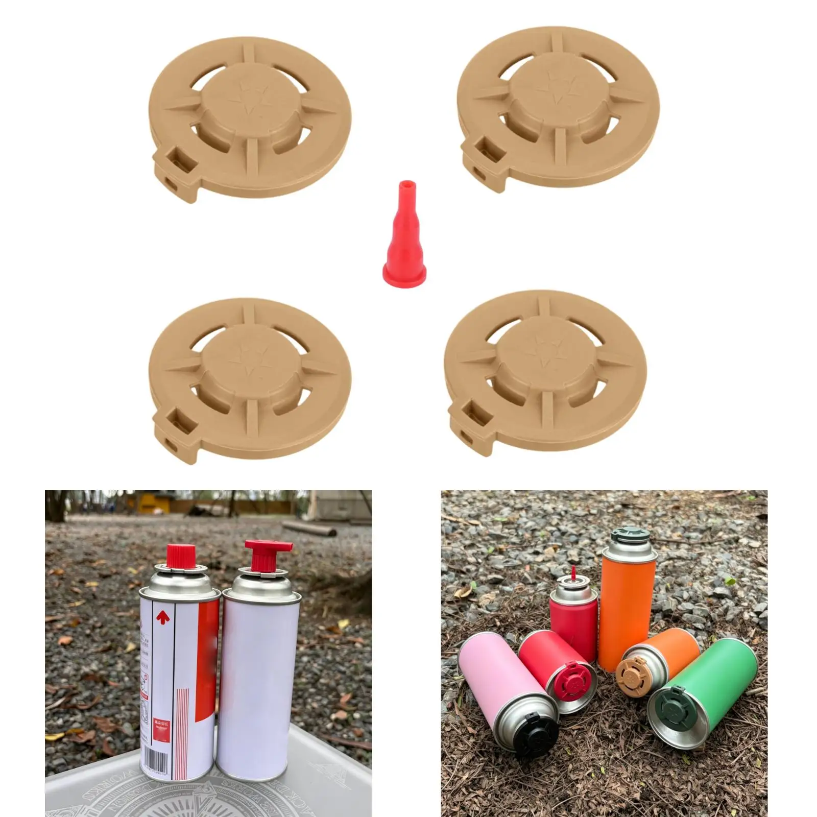 

4Pcs Butanes Gas Canister Cap Supplies Professional Sturdy Replacement Nylon