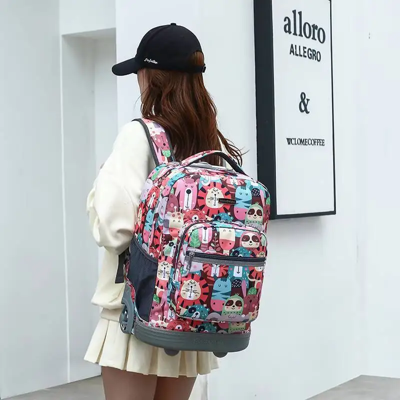 

Rolling Backpacks Kids'Luggage Wheeled Backpack for School Kids Trolley Bags Roller Bookbag