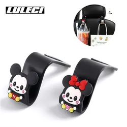 LULECI 2pcs Cute Cartoon Hooks Car Seat Back Hanger Headrest Mount Storage Holder Creative Mouse Couple Animal Decoration Hook