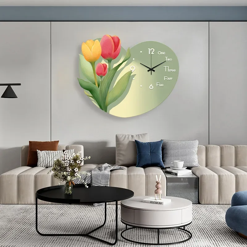 Premium Unique Wall Clock Fashion Green Upgrade Large Items Wall Clock Luxury Design Cute Orologio Parete Living Room Decoration