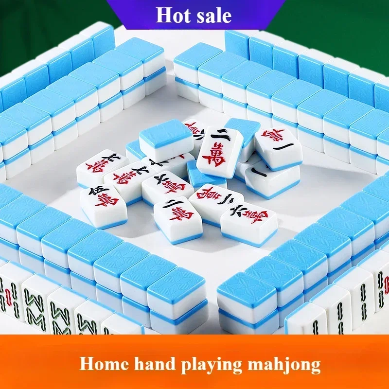 

Household Hand Rubbing Mahjong Cards Hand Playing Large Medium Sichuan Mahjong Portable Tote Bag Sparrow Cards