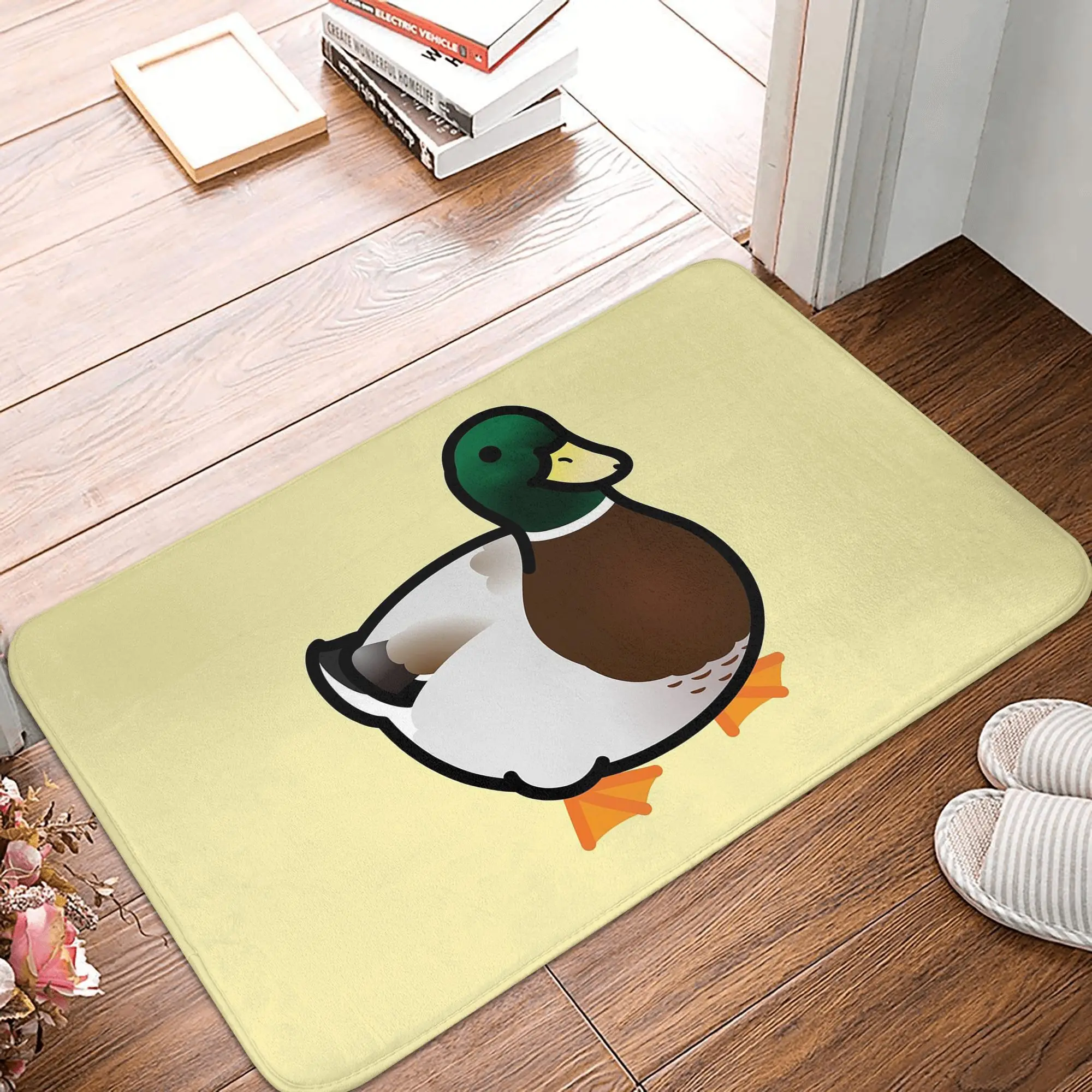 Chubby Mallard Duck Non-slip Doormat Floor Mat Dust-proo Carpet Rug for Kitchen Entrance Home Bathroom Footpad Mats
