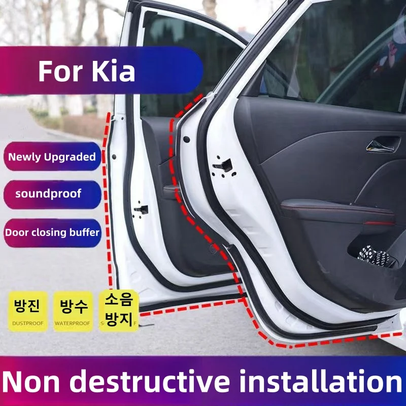 

10pcs Door Seal Soundproof Kit For 2022 to 2024 KIA EV6 NQ5 Sorento Rubber Weather Draft Seal Strip Wind Noise Kit Strip