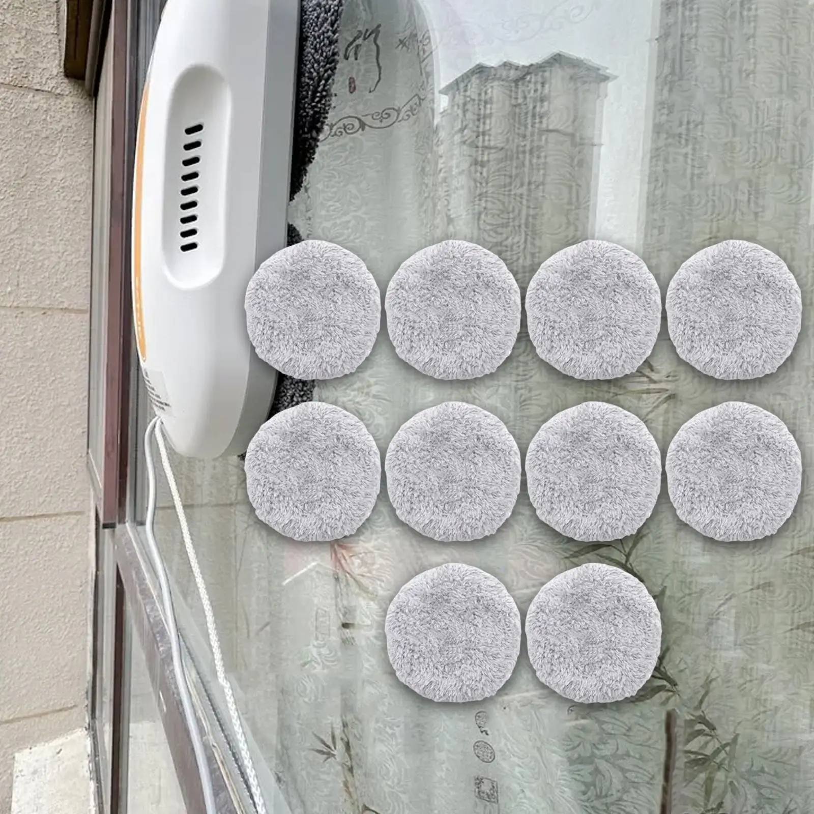 Microfiber Cleaning Pad Replacement Cloths for Window Cleaning Robot Universal Washable Home Accessory Pack of 10