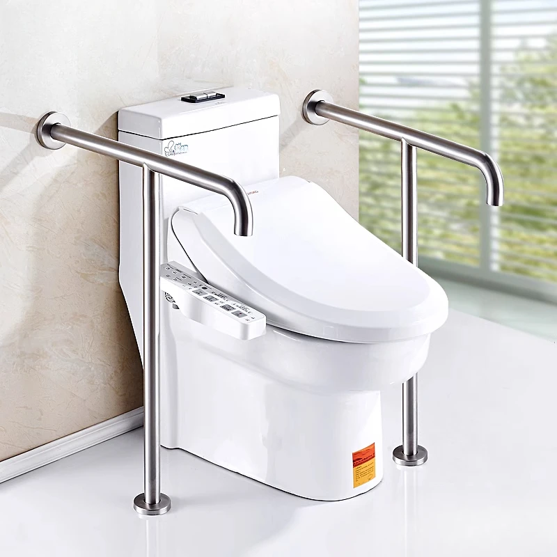 

Безбарьерные поручни для унитаза из нержавеющей стали, настенные перила для ванной комнаты для пожилых людей с ограниченными возможностями, двойная ручка для поручней