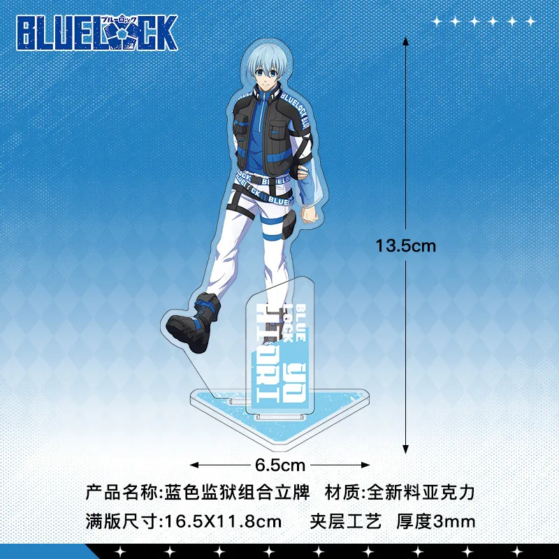 Blue Lock Merry-go-round Periferiche Anime Sae Itoshi Doppio supporto acrilico Ryusei Shido Piastra in piedi Reo Mikage Statua Giocattoli