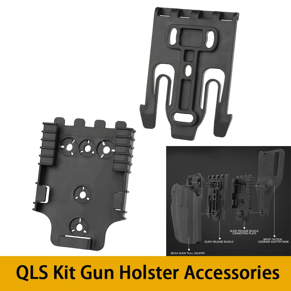 

Tactical QLS Kit 19 22 Receiver&Fork Gun Holster Accessories Quick Locking System Pistol Belt Adapter Handgun Airsoft Gear