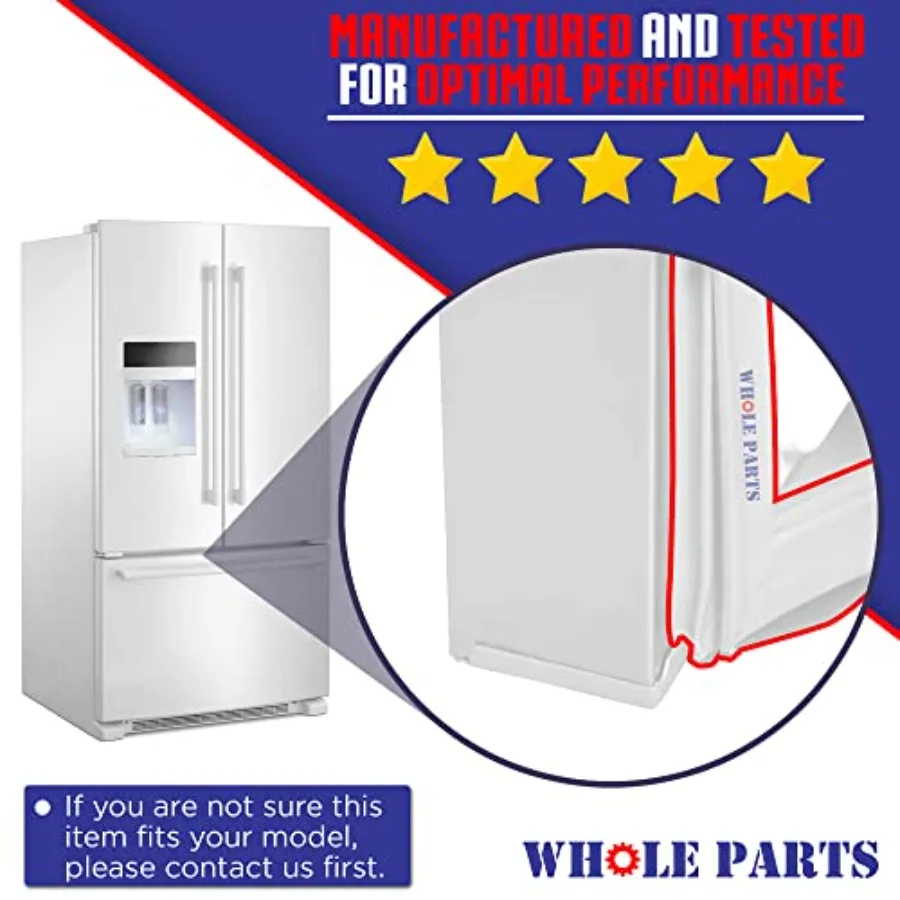 Whole Parts Refrigerator French Door Gasket Assembly Magnetic Strip Inside Gray Part# DA97-13015C - Replacement and Compatible