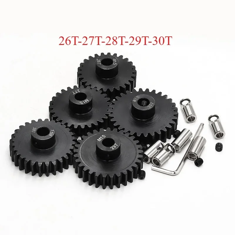 5pcs 1.5M Steel Motor Gear 8mm 11T 14T 15T 16T 21T 26T 28T 30T for TRXS X-MAXX XRT RC Car Upgrade Parts Accessories
