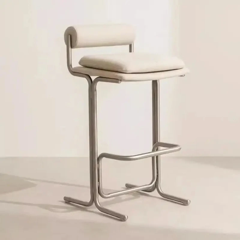 

Bar Stool Stainless Steel Minimalist Kitchen Island Chair Inspired Counter Seat Industrial Reception Desk Chair
