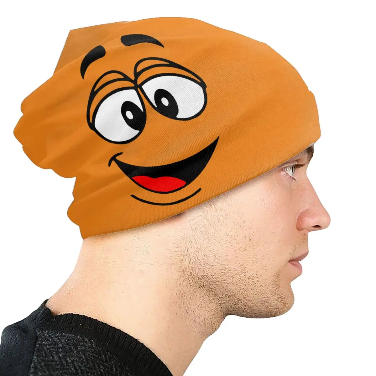 Cartoon Chocolate Yellow Candy Faces Bonnet Hats Hip Hop Knitted Hat For Women Men Warm Winter Skullies Beanies Caps
