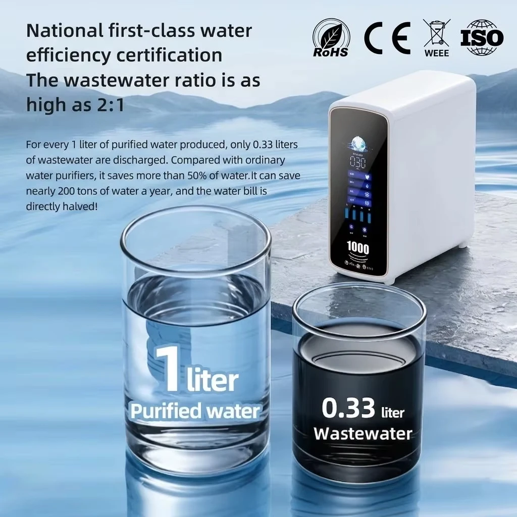 RO reverse osmosis water purifier GPD 5 stage filtration,automatic cleaning,filter life TDS display,suitable for family hotels view 4