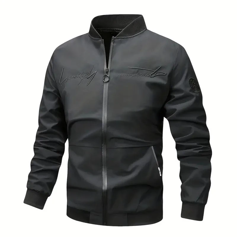 Spring New Men Casual Jacket Men Fashion Solid Windproof Slim Jacket Coat Autumn Men Outdoor Arrival Baseball Jackets Male M-5XL