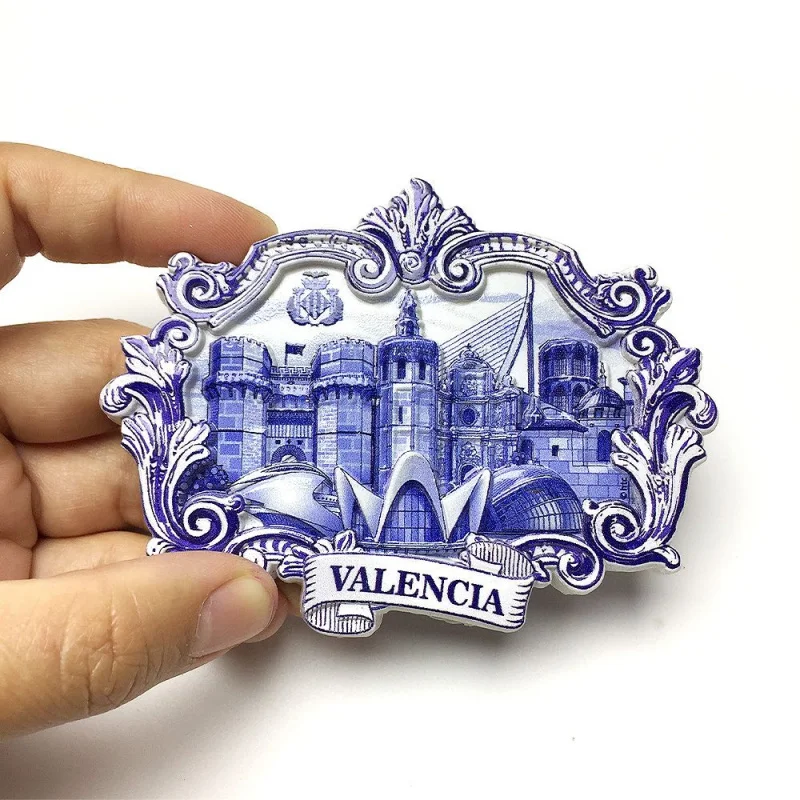

Spain Valencia Landmark Building Scenery Cultural and Creative Refrigerator Magnet Travel Souvenir Decoration Gift