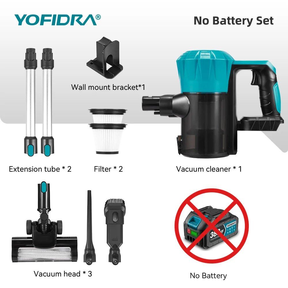 YOFIDRA 1800W ブラシレス掃除機 30KPa 1.5L ポータブル強力吸引 家庭
