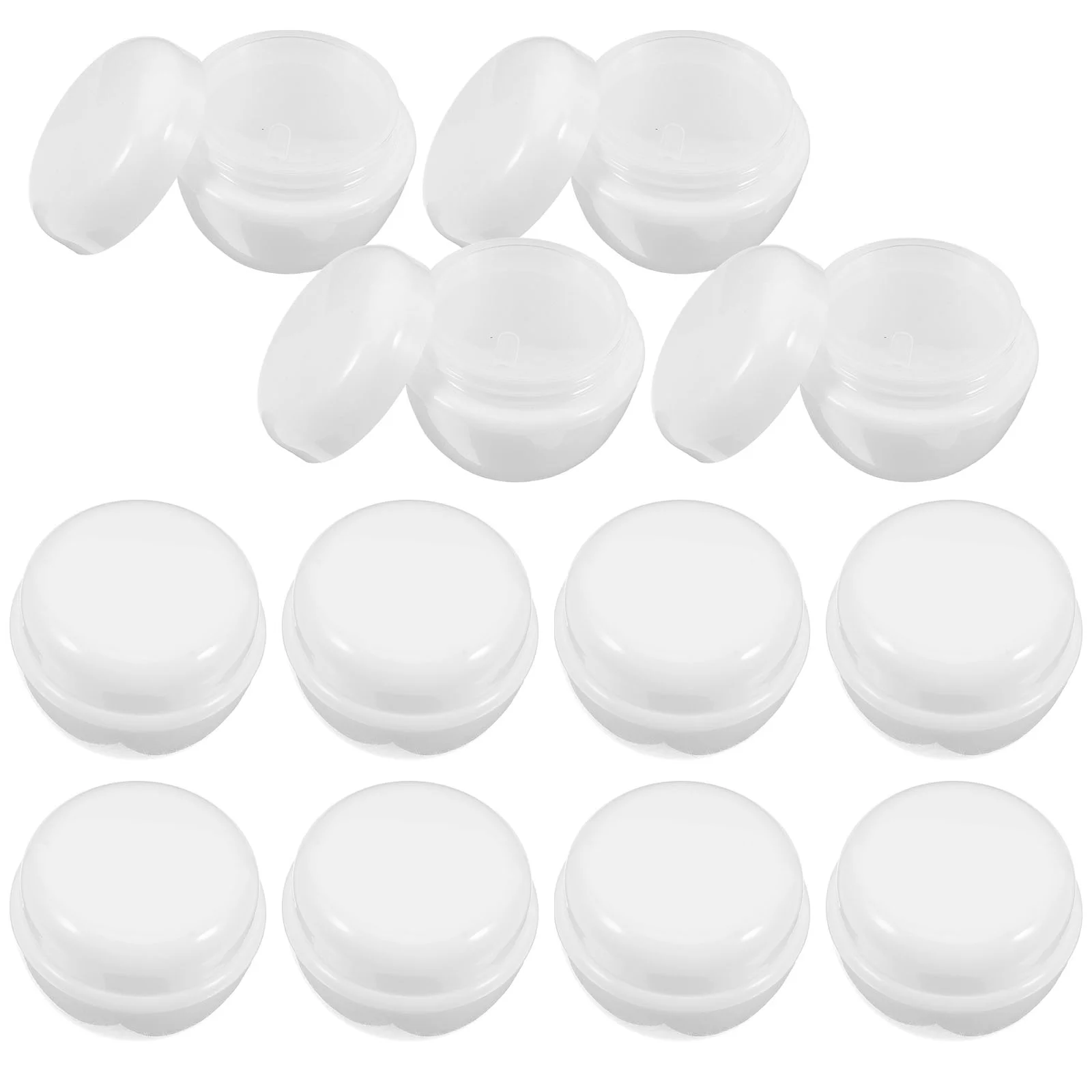 

12 Pcs Plastic Cream & Milk Box Travel Face Mini Gloss Containers