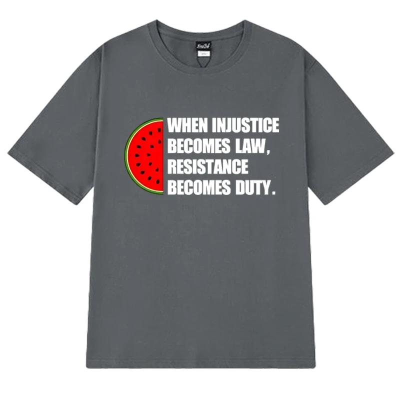 2025 صيف جديد عندما يصبح العدالة القانون Harajuku تي شيرتات قصيرة الاكمام للجنسين بلوزات على الموضة الرجال النساء القطن تي شيرت #3