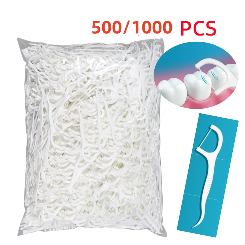 YS00010-500PCS bagged polymer dental floss for teeth cleaning, oral hygiene care, and dental floss