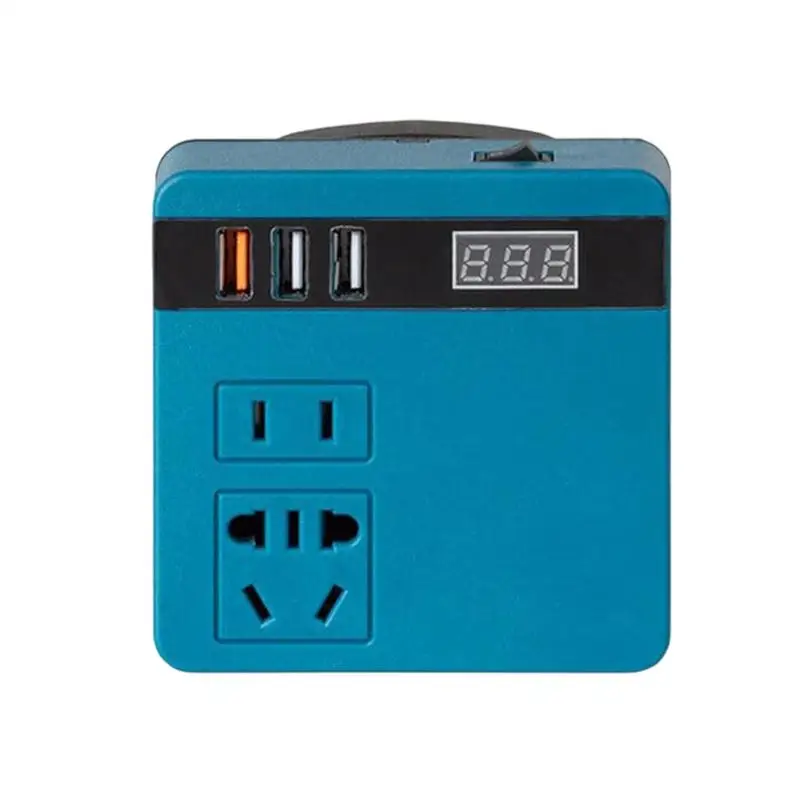 Portable Power Station Intelligent Battery Transformer With Current Display Charger Adapter Battery Powered Outlet For Outdoor