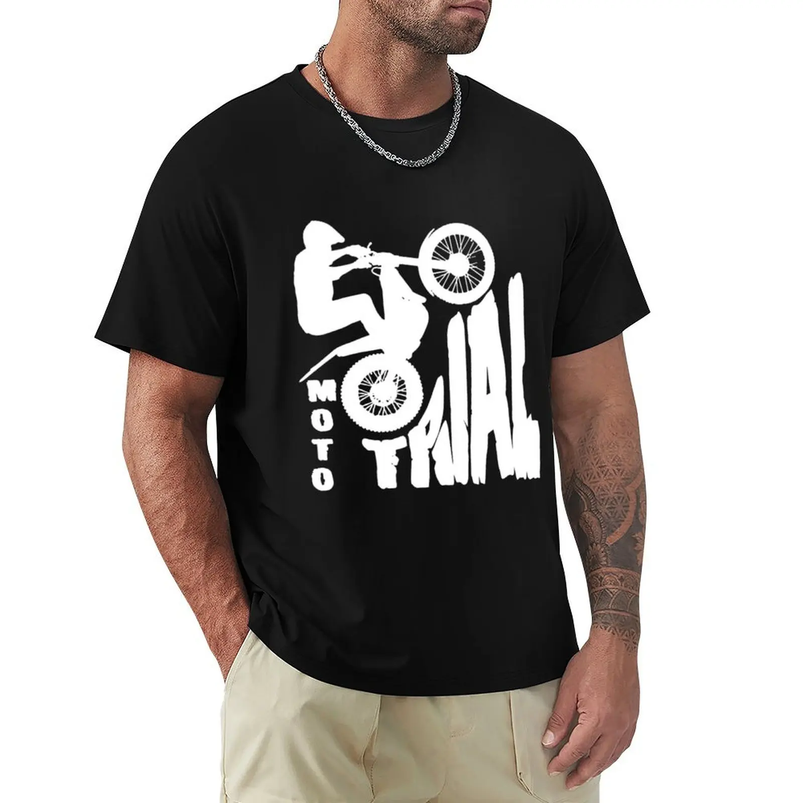 Camiseta Moto Trial Trial Bike M O T O R C Y C L E, camiseta básica de manga corta para trabajador