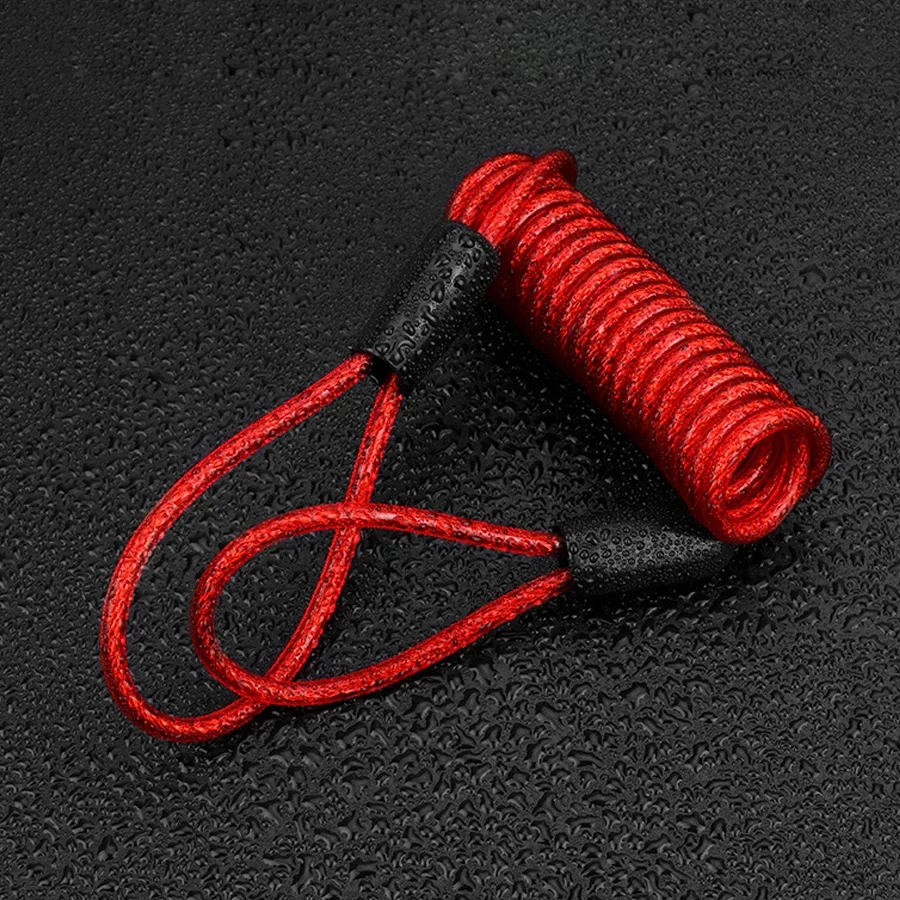 120CM Motorcycle Brake Disc Lock Scooter Reminder Cable Bicycle Spring Rope Bag Anti-Theft Cable Protection Alarm Locks
