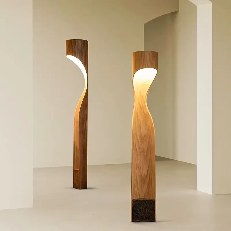 Solid Wood Floor Lamp for Living Room Study Bedroom Sofa Corner Modern Designer Standing Light Home Decor