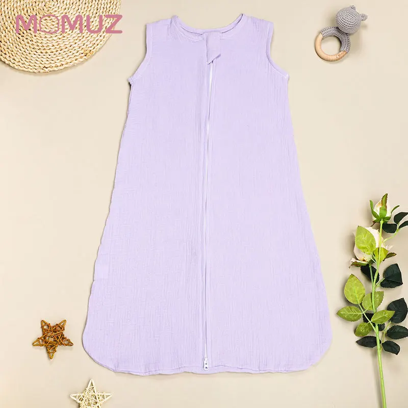 Baby Gauze Sleeping Bag Vest Spring Summer Pure Cotton Thin Style Vest Anti-kick By Baby Newborn Bag