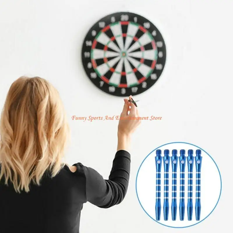 

C4DE 6Pcs Aluminum Alloys Shafts Replacement 2BA Thread Metal Stem for Steel Tip and Soft Tip