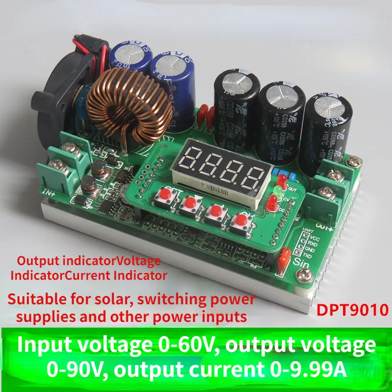 CNC DC-DC Boost 400W Module Adjustable DC Power Supply Constant Voltage Constant Current Voltage Ammeter Capacity Meter