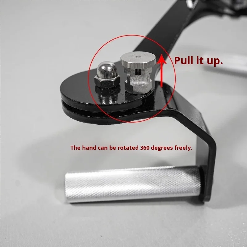 Handle Fitness Rack with 360-degree Rotating Non-slip Adjustable Fitness Equipment Accessories Rear Tie Rod