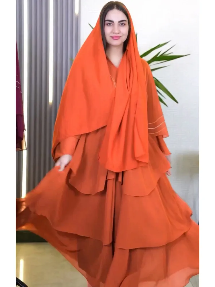 Ramadan Eid Abaya Dubai turchia Hijab musulmano abito lungo abbigliamento islamico abiti africani per le donne Robe Musulmane Djellaba Femme