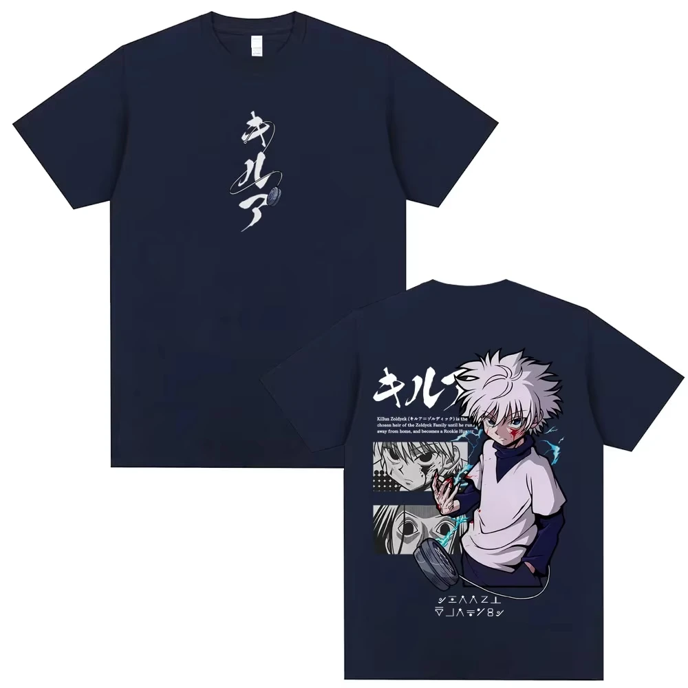 Hunter x Hunter Oversized Unisex Streetwear Trendy Cotton Printed Cotton Neutral O-Neck Short Sleeve New Fashion high quality