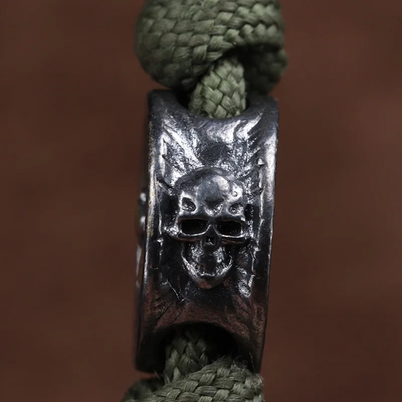 Dung Beetle Ankh Brass Knife Beads Punk EDC Outdoor DIY Paracord Woven Lanyard Pendant Retro Umbrella Rope Bracelets Accessories