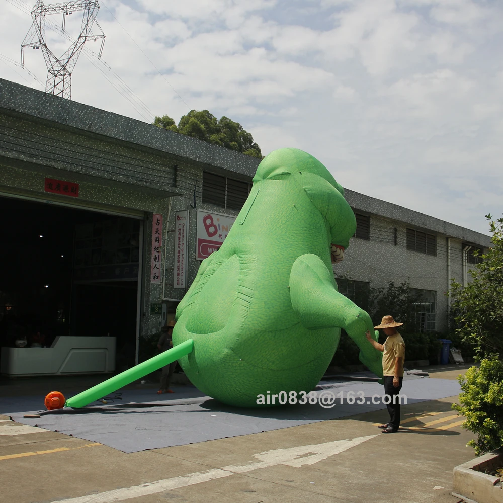 Monstruo verde inflable gigante con luces Led, 9m, 30 pies, grande, más delgado, personaje de dibujos animados fantasma para decoración de Halloween