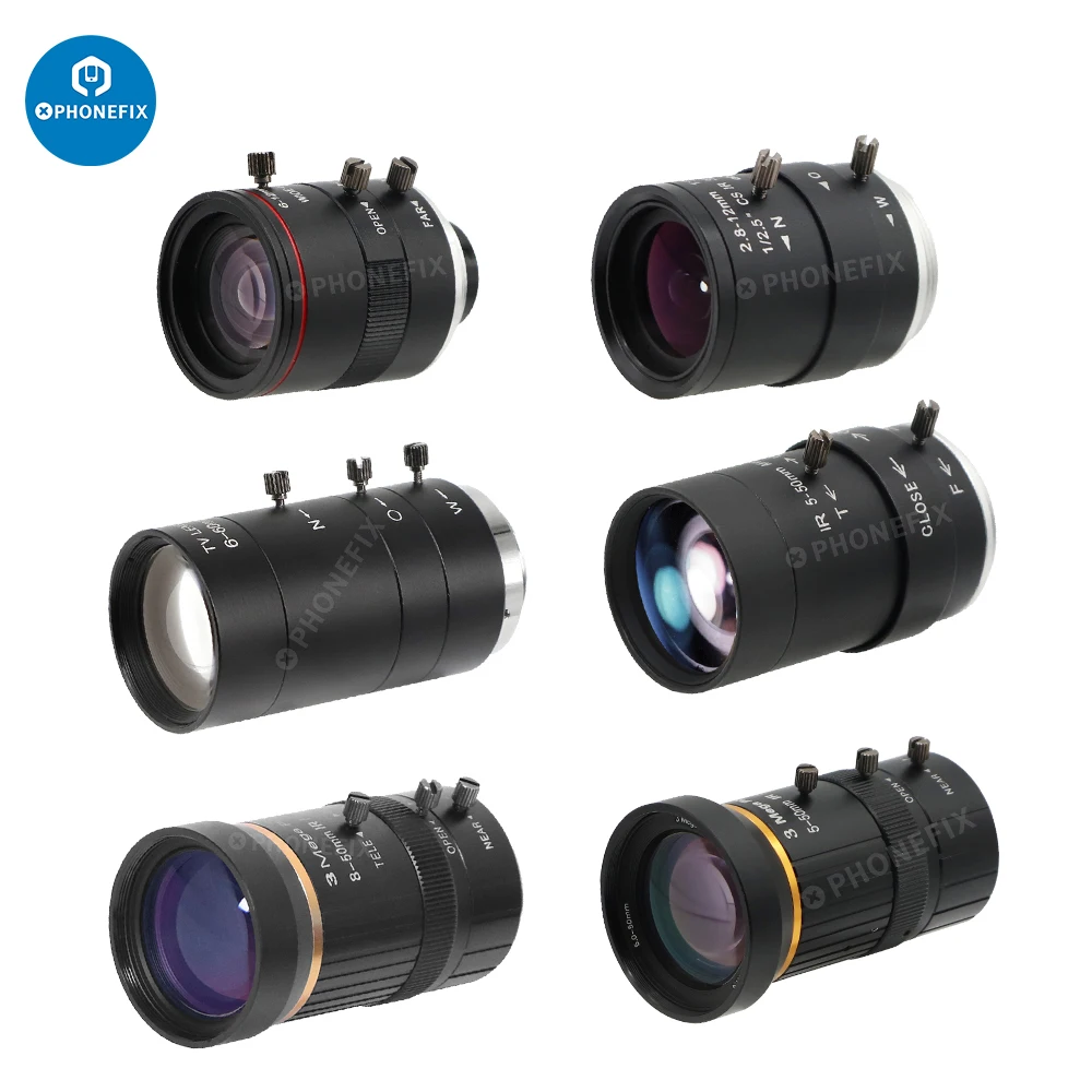 Imagem -02 - Cctv Lente da Câmera de Segurança c Mount Manual Iris Zoom Lente de Foco para Caixa Câmera ip Vigilância Industrial Transmissão ao Vivo Hdmi Lente Óptica da Câmera 2.812 mm 850 mm 6-12 mm 5-50 mm 660 mm F1.4 F1.6