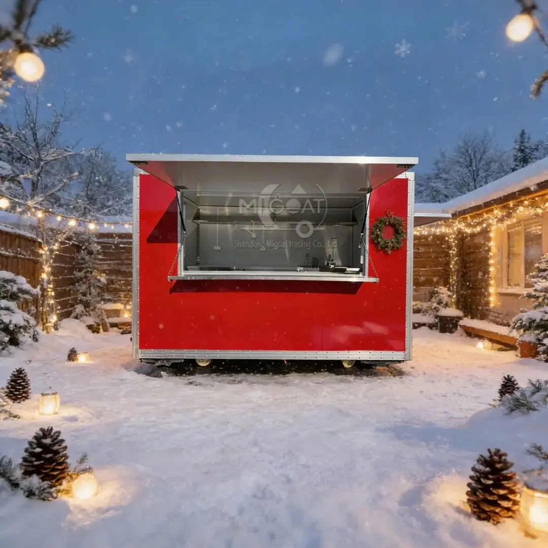 

Передвижной фудтрак-прицеп для уличной торговли с индивидуальной планировкой, окном для обслуживания и встроенными шкафами для хранения, в продаже