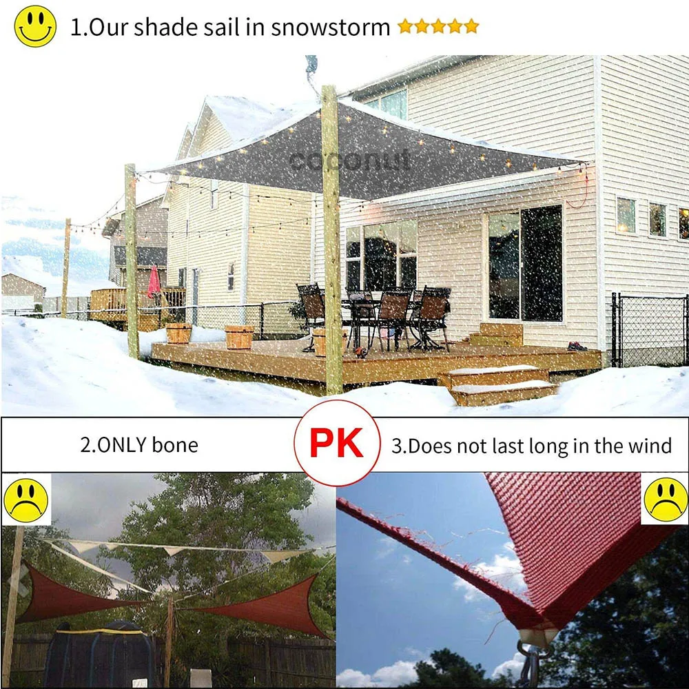Big Sizes Rectangle Sun Shade Sail Waterproof Outdoor Garden Patio Party Sunscreen Awing Sun Canopy For Beach Camping Pool image 6