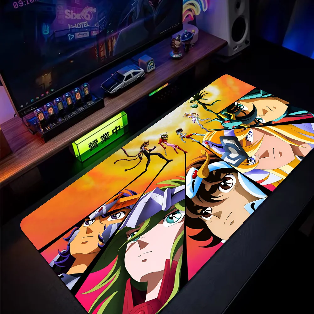 

Saint Seiya Mousepad Mouse Mat Desk Mat Large Gaming Accessories Prime Gaming XXL Keyboard Pad